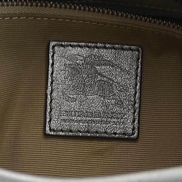 Auth BURBERRY Shoulder Bag Metallic Gray/Beige Leather/Canvas - e59932a - Picture 15 of 16